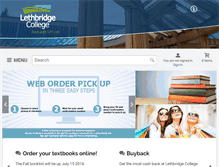 Tablet Screenshot of lethbridgecollegebookstore.ca